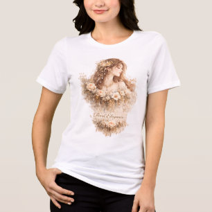 Bloemrijke Elegantie Tri-Blend Shirt