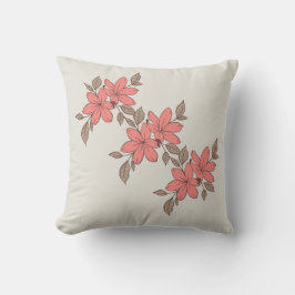 "Bloemrijke Elegantie Vierkante Kussen – Mooie Blo