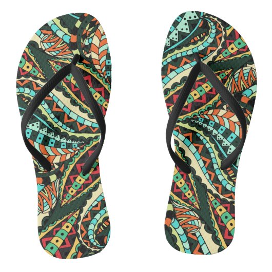 Bloemrijke en glamour naadloze stijlvolle teenslippers (Voetbed)
