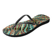 Bloemrijke en glamour naadloze stijlvolle teenslippers (Schuin)