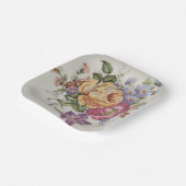 Bloemrijke Fancy  Papieren Bordje (Gebogen)