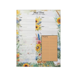 Bloemrijke Fantasie 7 Dagen Maaltijdplanner Notitieblok