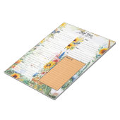 Bloemrijke Fantasie 7 Dagen Maaltijdplanner Notitieblok (Schuin)