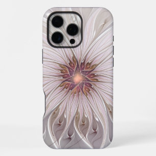 Bloemrijke fantasie, abstracte moderne pastelbloem iPhone 16 pro max hoesje