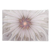 Bloemrijke fantasie, abstracte moderne pastelbloem kussensloop (Achterkant)