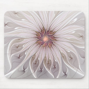 Bloemrijke fantasie, abstracte moderne pastelbloem muismat