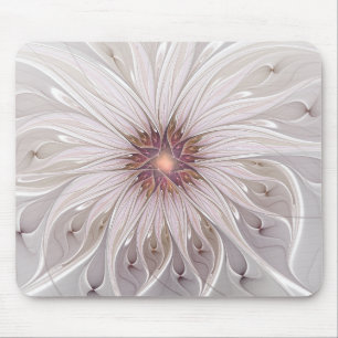 Bloemrijke fantasie, abstracte moderne pastelbloem muismat