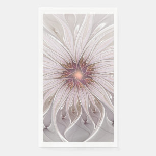 Bloemrijke fantasie, abstracte moderne pastelbloem servet