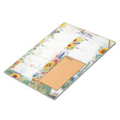 Bloemrijke Fantasie Blanco 7 Dagen Maaltijdplanner Notitieblok (Schuin)