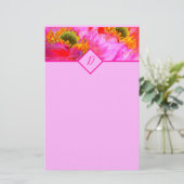 Bloemrijke fantasie briefpapier (Staand voorkant)