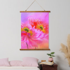 Bloemrijke fantasie gepersonaliseerd   hangend wandkleed