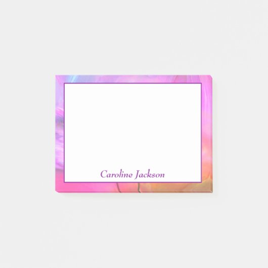 Bloemrijke fantasie gepersonaliseerd post-it® notes (Voorkant)