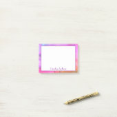 Bloemrijke fantasie gepersonaliseerd post-it® notes (Op bureau)