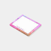 Bloemrijke fantasie gepersonaliseerd post-it® notes (Schuin)