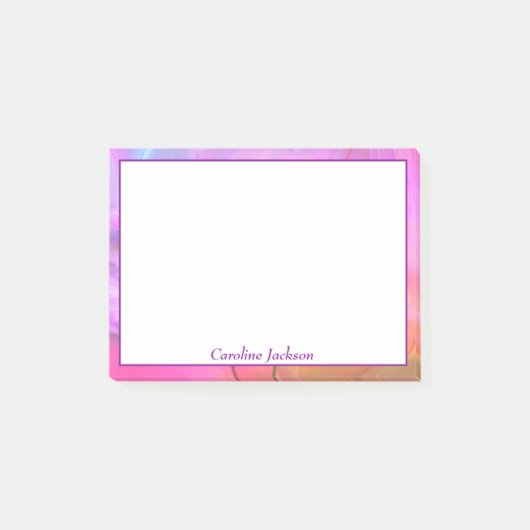 Bloemrijke fantasie gepersonaliseerd post-it® notes (Voorkant)