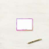 Bloemrijke fantasie gepersonaliseerd post-it® notes (Op bureau)