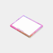 Bloemrijke fantasie gepersonaliseerd post-it® notes (Schuin)