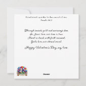 Bloemrijke Fantasie Harten Muizen Waterverf Valent Feestdagenkaart (Achterkant)