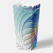 Bloemrijke fantasie, kleurrijke abstracte fractale bedankdoosjes (Achterkant)