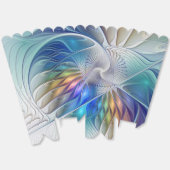 Bloemrijke fantasie, kleurrijke abstracte fractale bedankdoosjes (Ongevouwen)