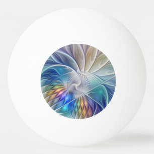 Bloemrijke fantasie, kleurrijke abstracte fractale pingpongbal