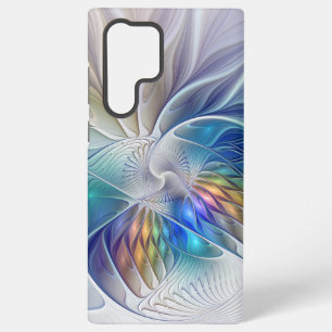 Bloemrijke fantasie, kleurrijke abstracte fractale samsung galaxy hoesje