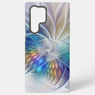 Bloemrijke fantasie, kleurrijke abstracte fractale samsung galaxy hoesje