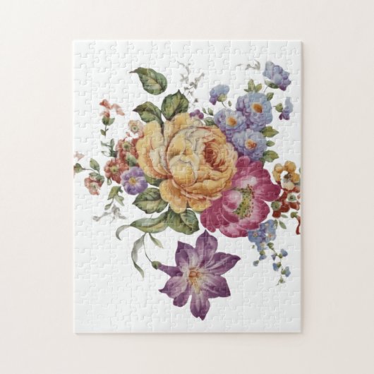 Bloemrijke fantasie legpuzzel (Verticaal)