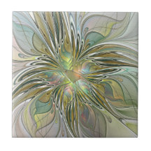 Bloemrijke Fantasie Moderne Fractale Kunst Bloem M