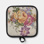 Bloemrijke fantasie pannenlap (Voorkant)