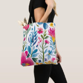 Bloemrijke Fantasie Tote Tas (Dichtbij)