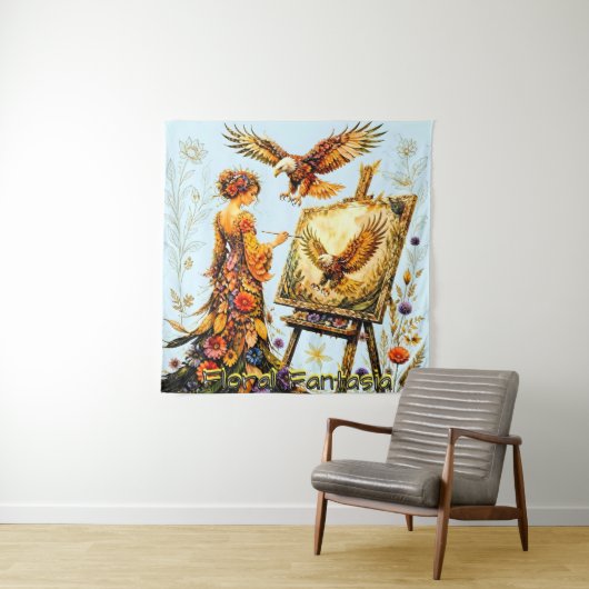 Bloemrijke Fantasie Wandkleed (In situ)