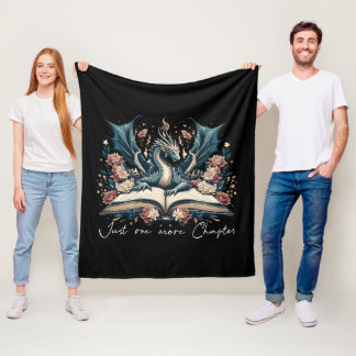 Bloemrijke Fantasy Boek Draak Fleece Deken