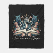 Bloemrijke Fantasy Boek Draak Fleece Deken (Voorkant)