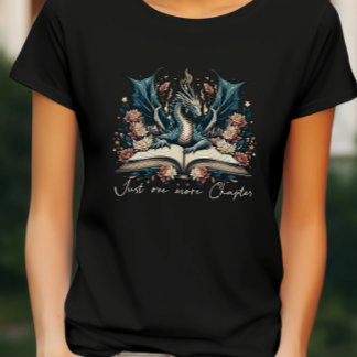 Bloemrijke Fantasy Boek Draak T-shirt