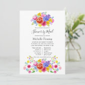 Bloemrijke Fiesta Bruiloft of Baby Shower per Post Kaart (Staand voorkant)
