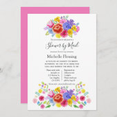 Bloemrijke Fiesta Bruiloft of Baby Shower per Post Kaart (Voorkant / Achterkant)