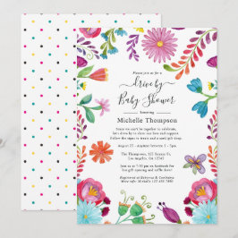 Bloemrijke Fiesta Drive By Bruiloft of Baby Shower Kaart
