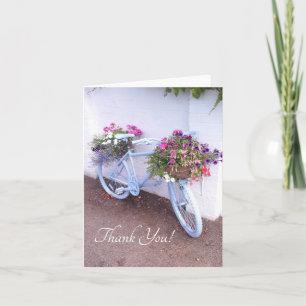 Bloemrijke fiets bedankkaart
