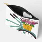 Bloemrijke fietstocht make-up/potloodzak etui (Open)