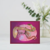 Bloemrijke Flamingo Briefkaart (Staand voorkant)