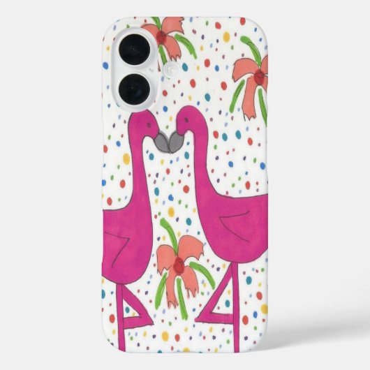 Bloemrijke Flamingo Feest Case-Mate iPhone Case (Achterkant)