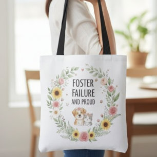Bloemrijke Foster Mislukking – Trots Huisdier Adop Tote Bag
