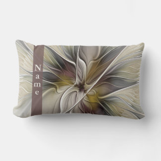 Bloemrijke Fractal, Fantasie Bloem Aardetinten Naa Kussen
