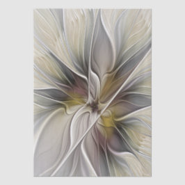 Bloemrijke Fractal, Fantasie Bloem met Aardetinten Tissuepapier