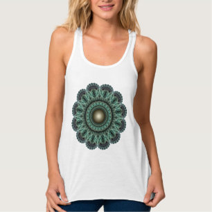 Bloemrijke fractale mandala tanktop