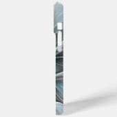 Bloemrijke Fractale Moderne Abstracte Bloem Blauw  Case-Mate iPhone Case (Achterkant / Links)
