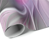 Bloemrijke Fractale Moderne Abstracte Bloem Roze G Cadeaupapier (Rol Hoek)