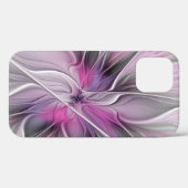 Bloemrijke Fractale Moderne Abstracte Bloem Roze G Case-Mate iPhone Case (Achterkant (horizontaal))
