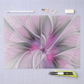 Bloemrijke Fractale Moderne Abstracte Bloem Roze G Tissuepapier (Craft)